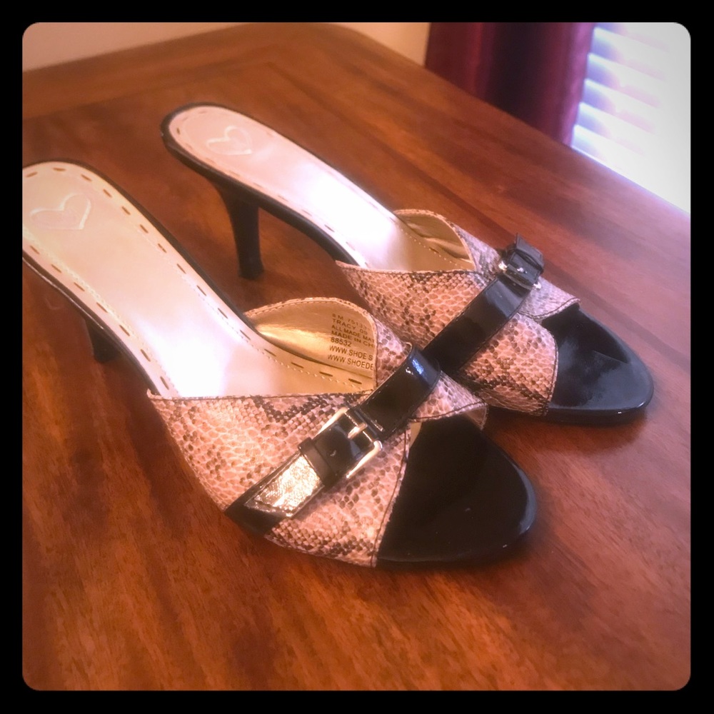 Madeline Snakeskin Heels